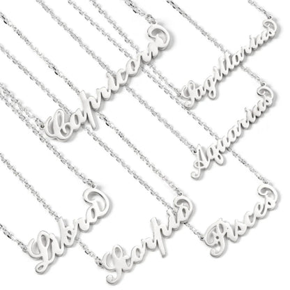 Star Sign Silver Necklace - MYLEE London