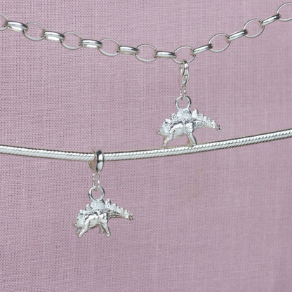 Stegosaurus Silver Charm - MYLEE London