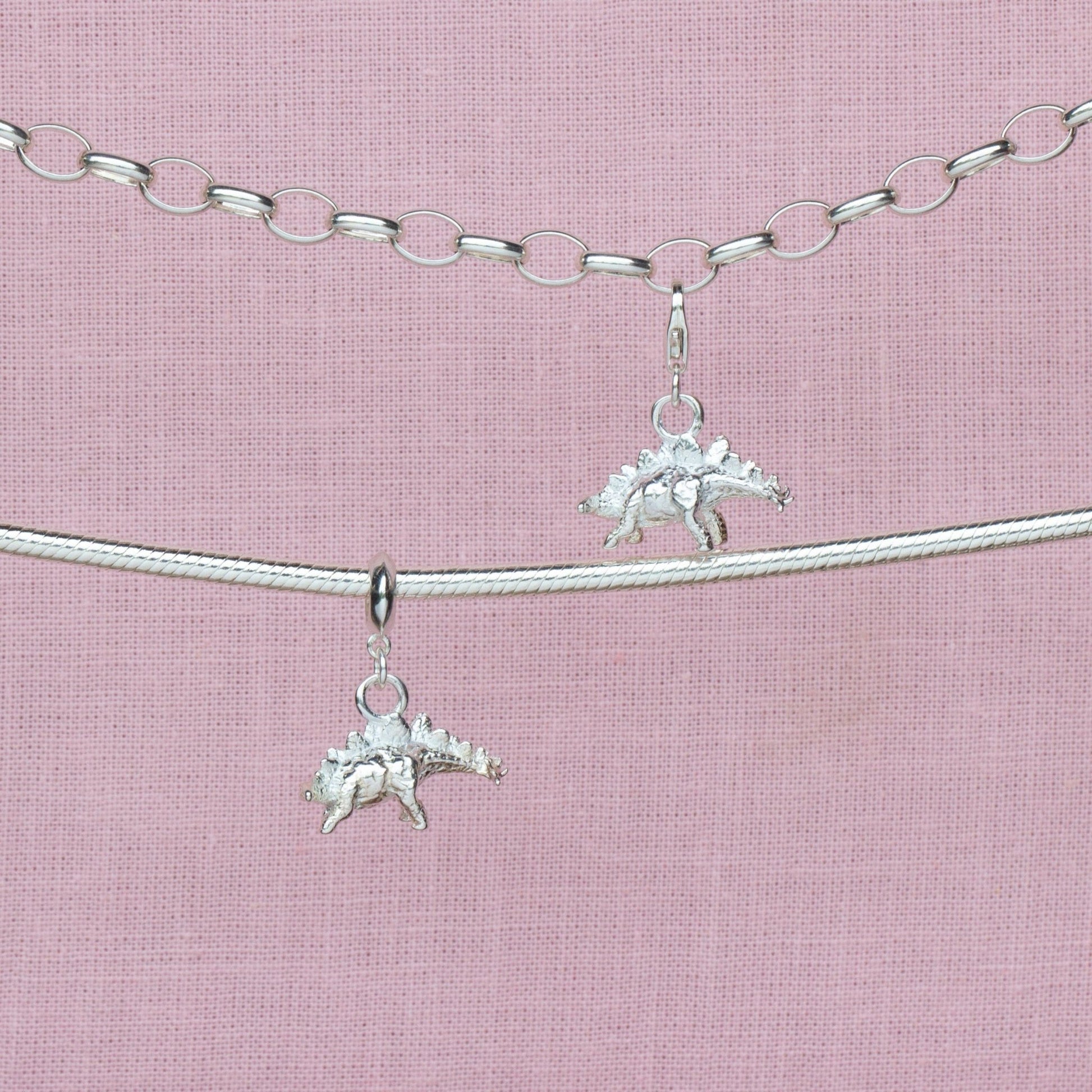 Stegosaurus Silver Charm - MYLEE London