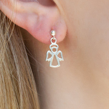 Sterling Silver Angel Earrings - MYLEE London