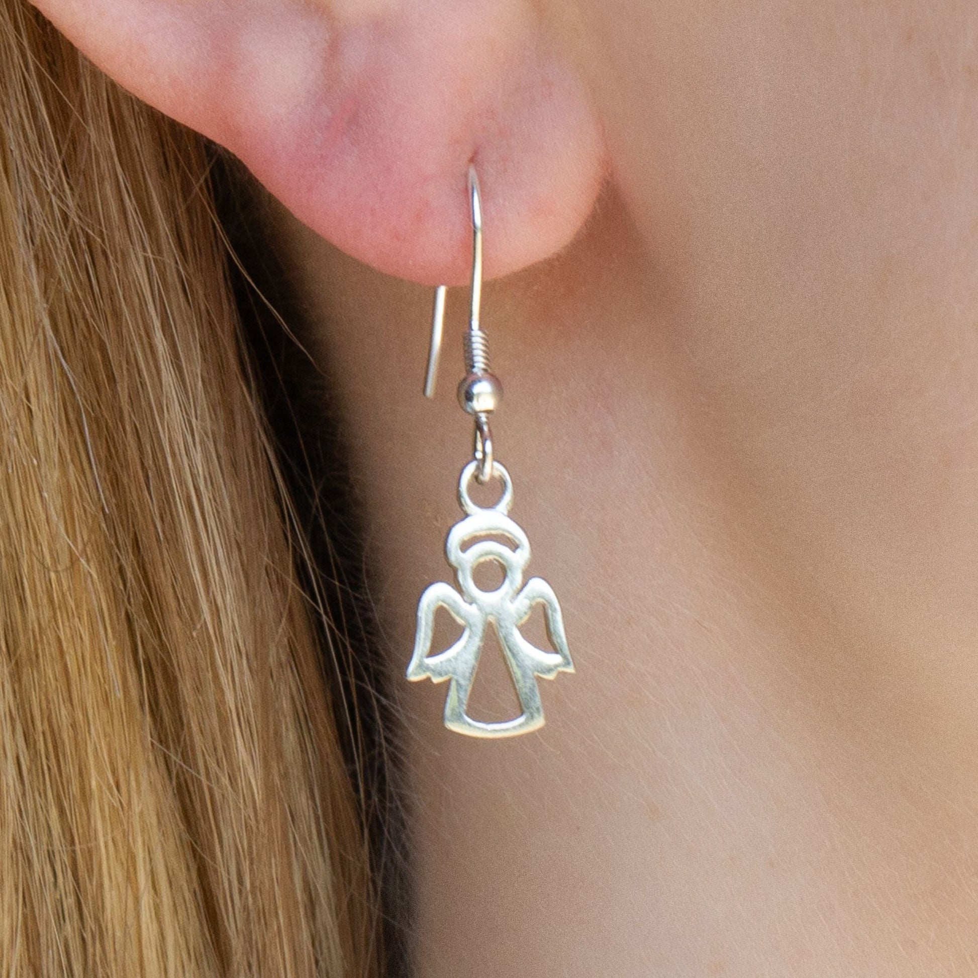 Sterling Silver Angel Earrings - MYLEE London