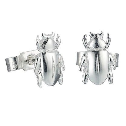 Sterling Silver Beetle Stud Earrings - MYLEE London