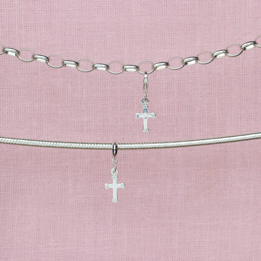 Sterling Silver Cross Charm - MYLEE London