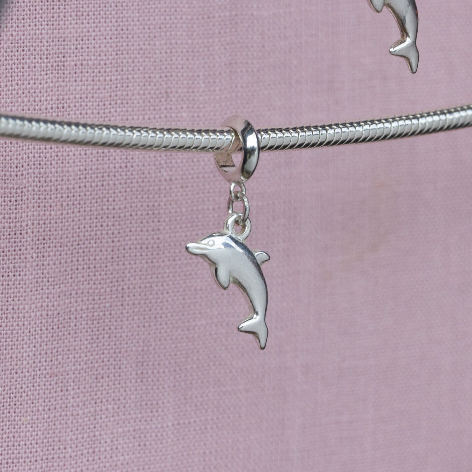 Sterling Silver Dolphin Charm - MYLEE London