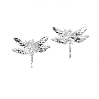 Sterling Silver Dragonfly Stud Earrings - MYLEE London