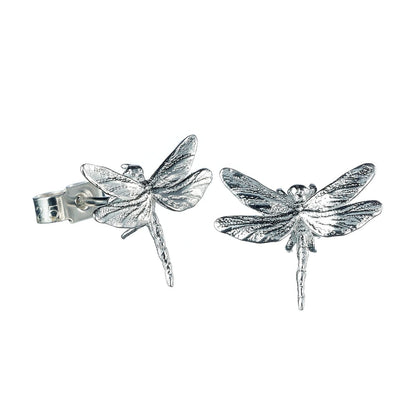 Sterling Silver Dragonfly Stud Earrings - MYLEE London