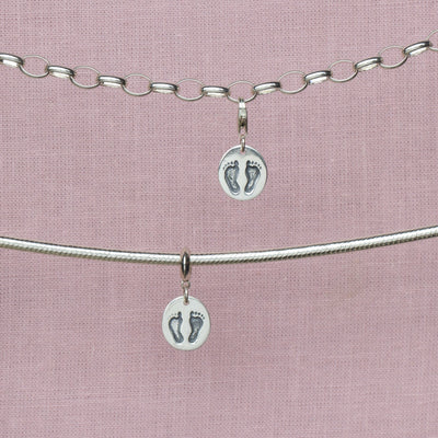 Footprints sterling silver jewellery