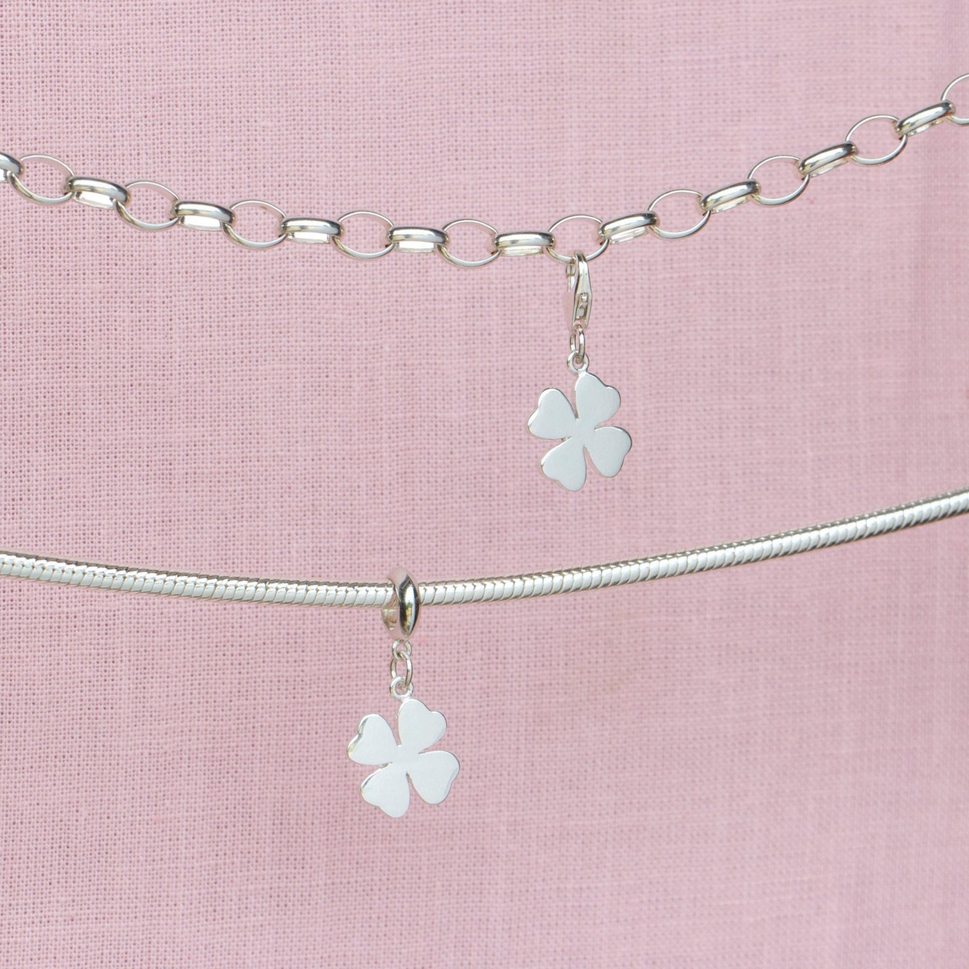 Sterling Silver Four Leaf Clover Charm - MYLEE London