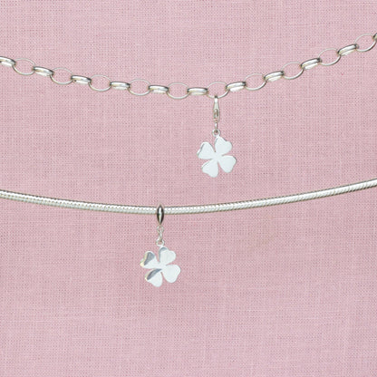 Sterling Silver Four Leaf Clover Charm - MYLEE London