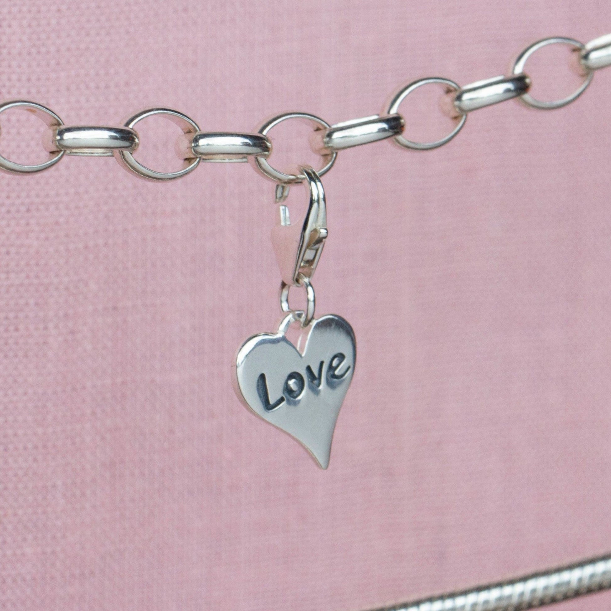 Sterling Silver Love Heart Charm - MYLEE London