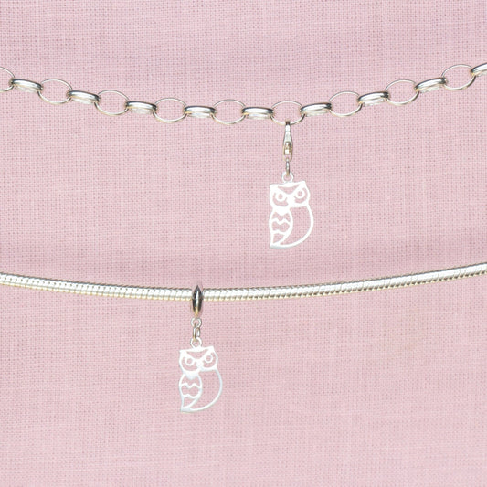 Sterling Silver Owl Charm - MYLEE London