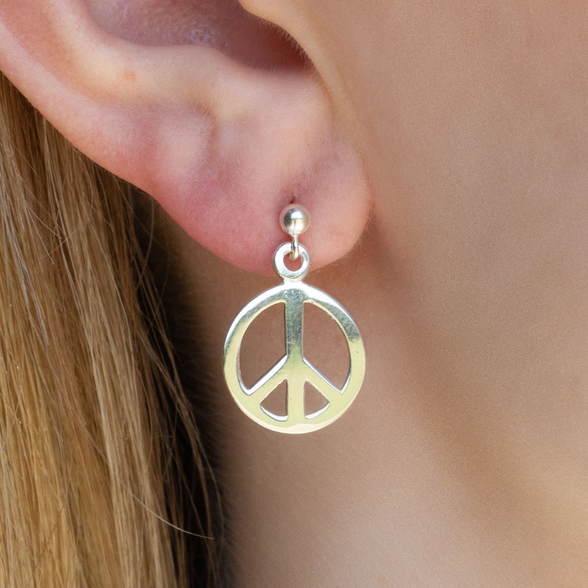 Sterling Silver Peace Earrings - MYLEE London