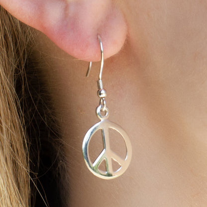 Sterling Silver Peace Earrings - MYLEE London