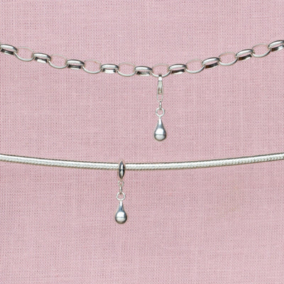 Teardrop sterling silver jewellery