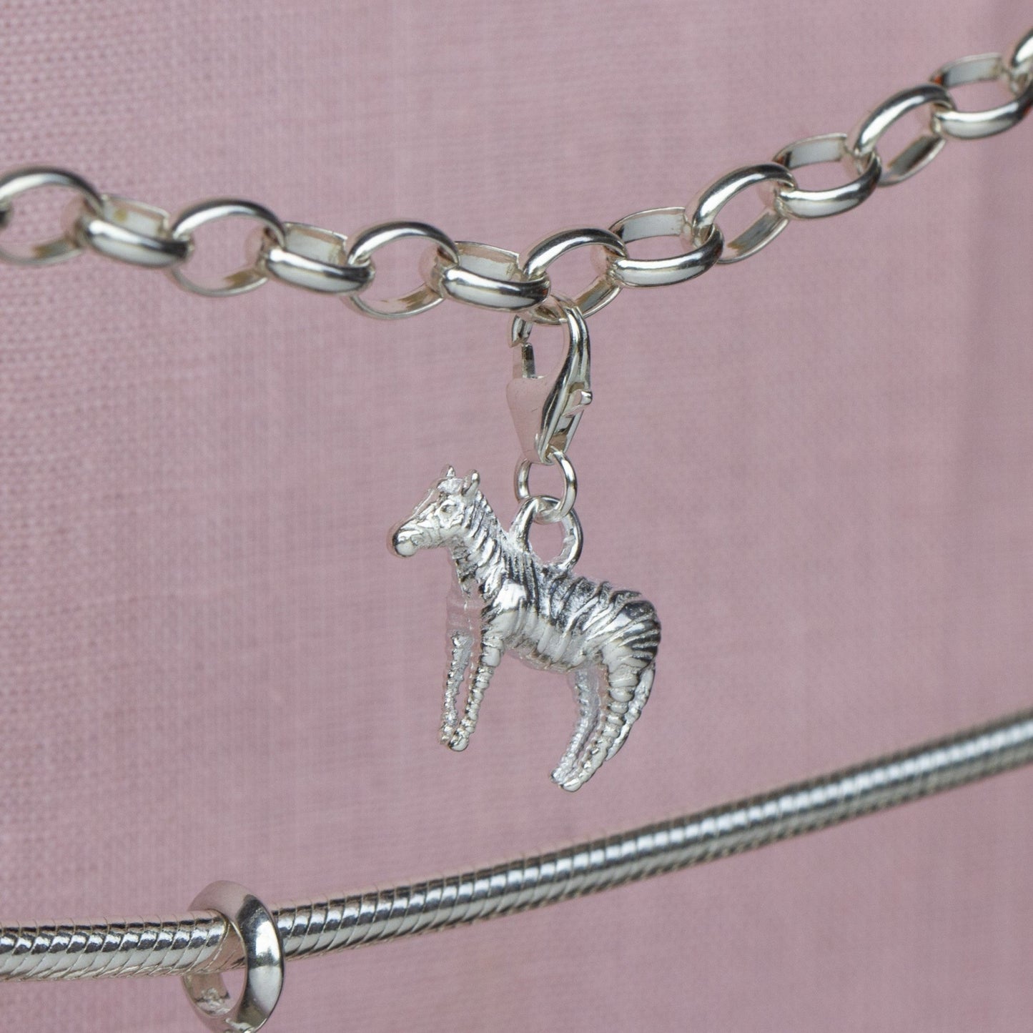 Sterling Silver Zebra Charm - MYLEE London