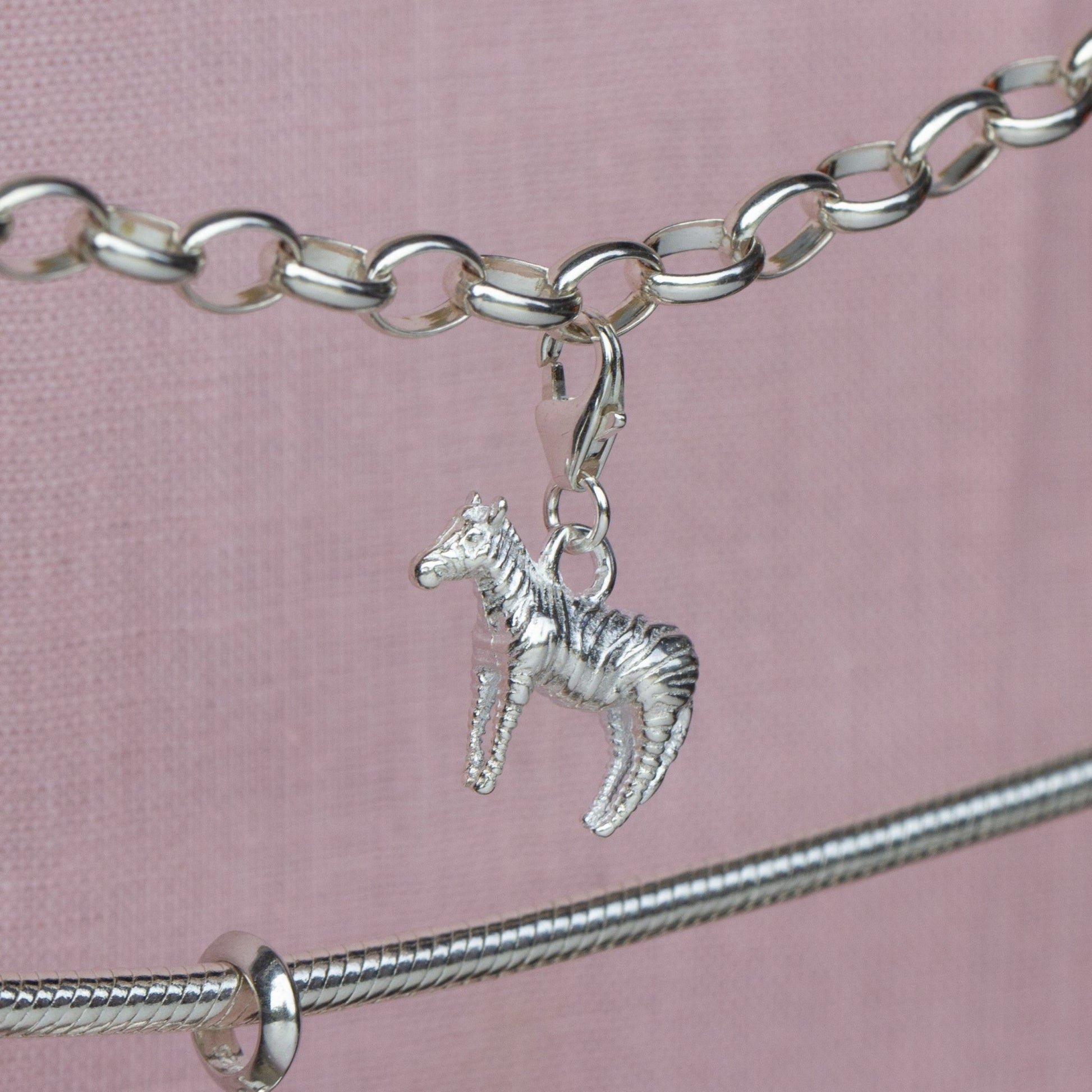 Sterling Silver Zebra Charm - MYLEE London