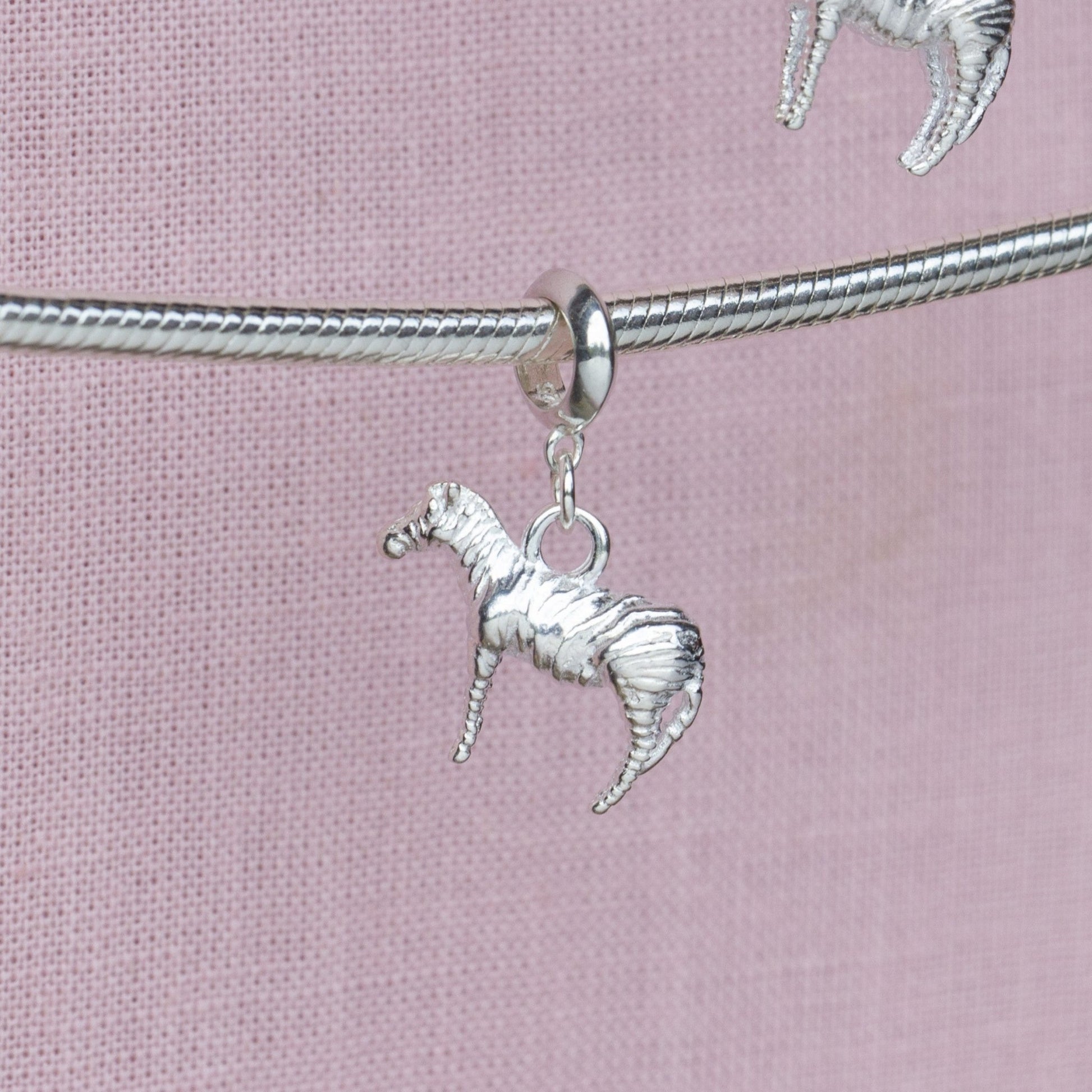 Sterling Silver Zebra Charm - MYLEE London