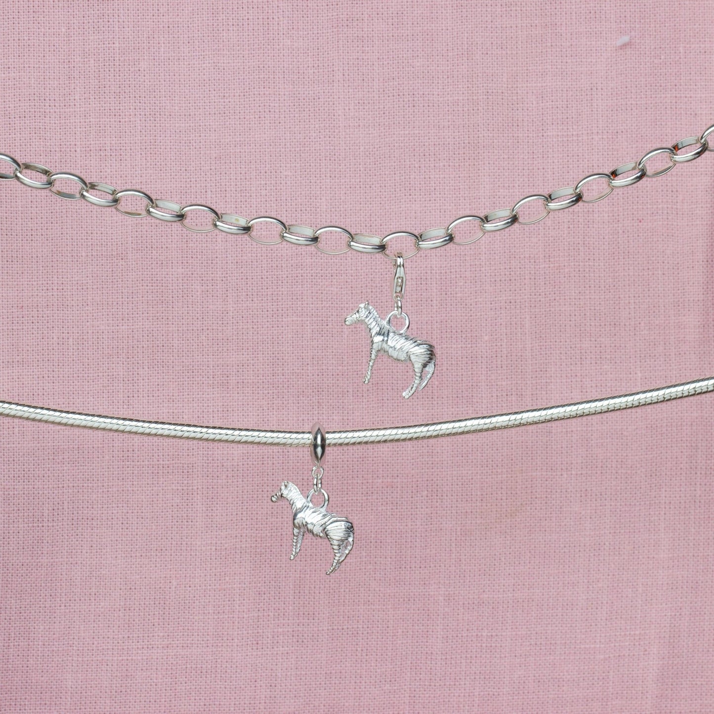 Sterling Silver Zebra Charm - MYLEE London