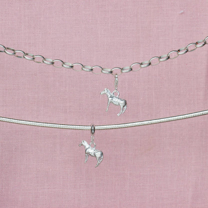 Sterling Silver Zebra Charm - MYLEE London
