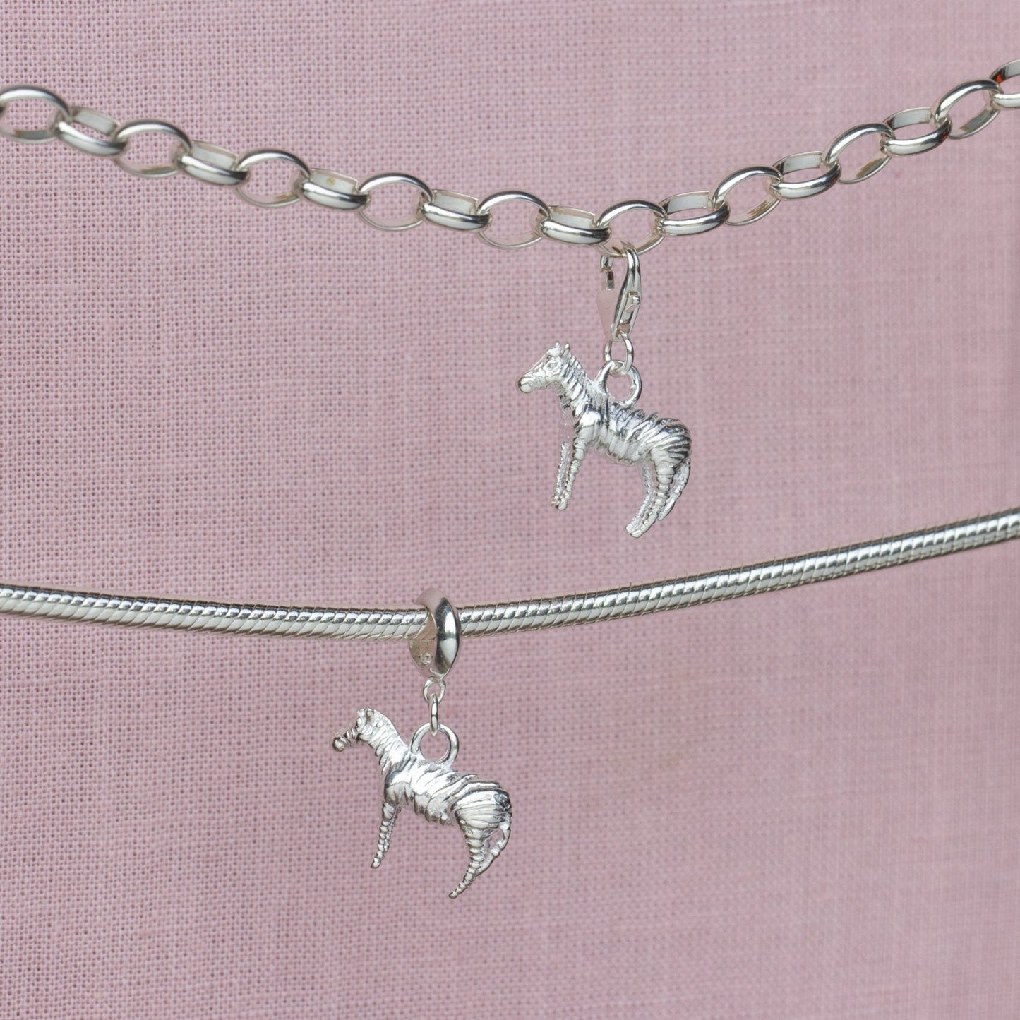 Sterling Silver Zebra Charm - MYLEE London