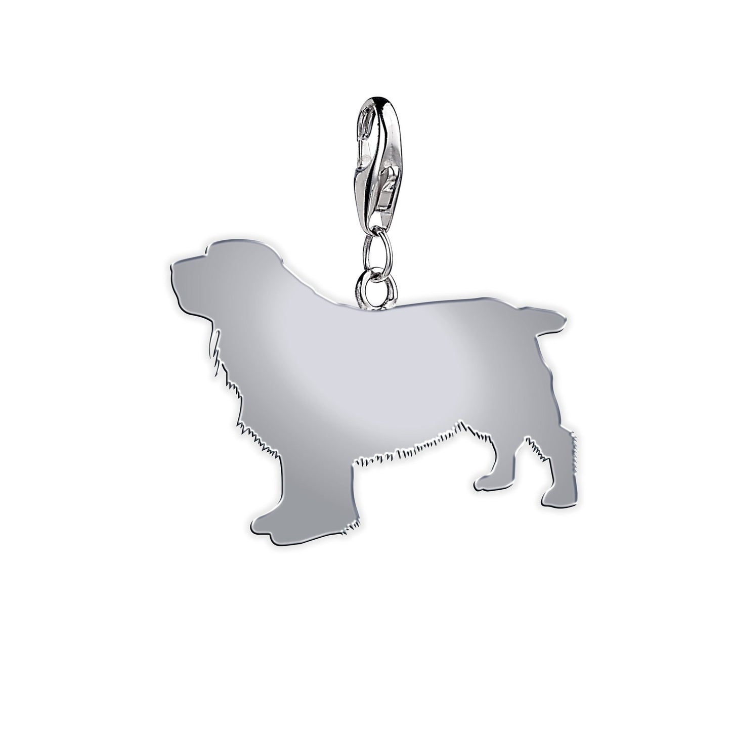 Sussex Spaniel Silhouette Silver Charm - MYLEE London