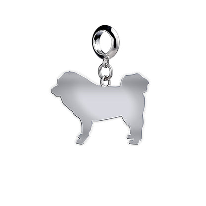 Tibetan Mastiff Silhouette Silver Charm - MYLEE London