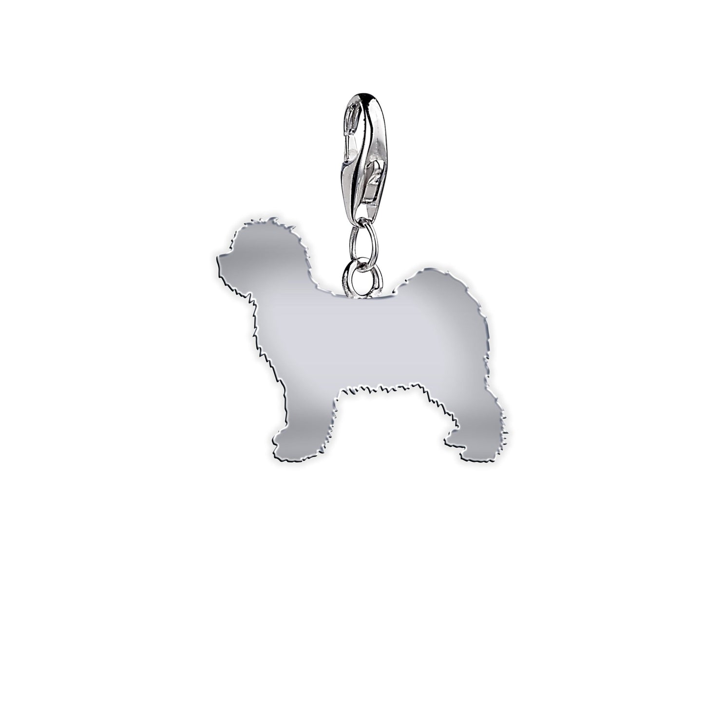 Tibetan Terrier Silhouette Silver Charm - MYLEE London