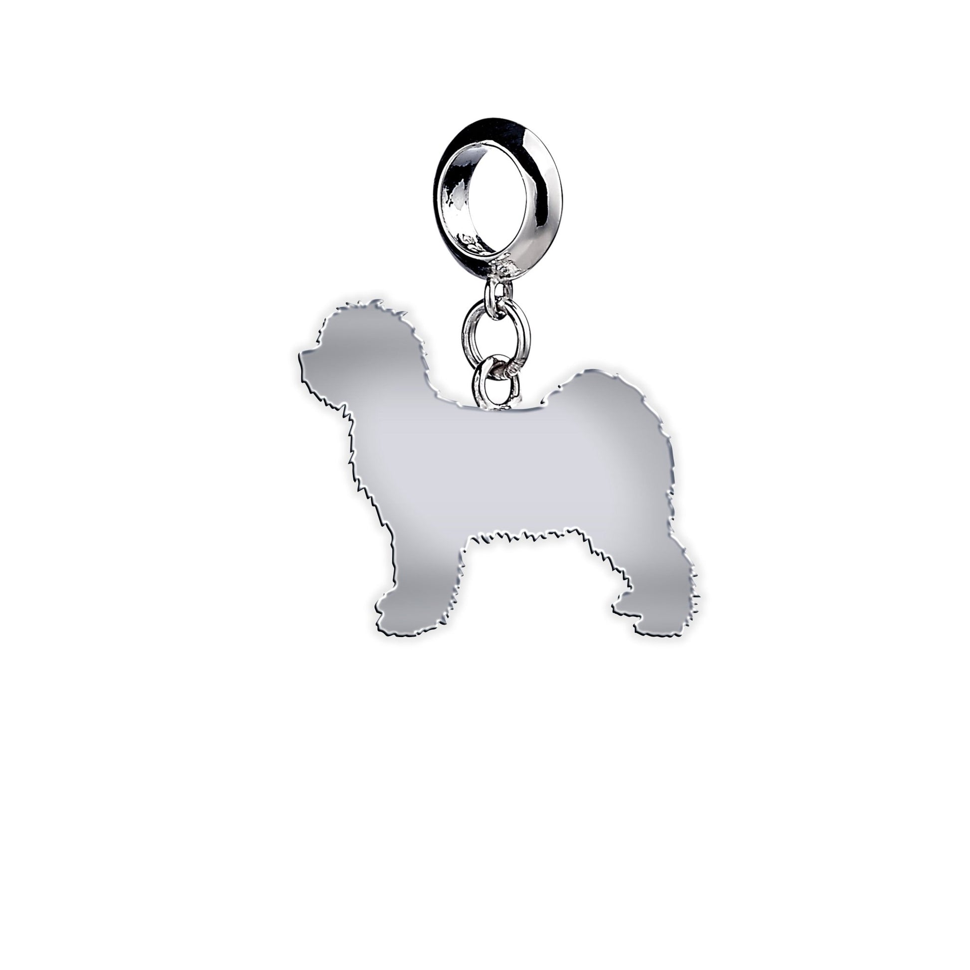 Tibetan Terrier Silhouette Silver Charm - MYLEE London