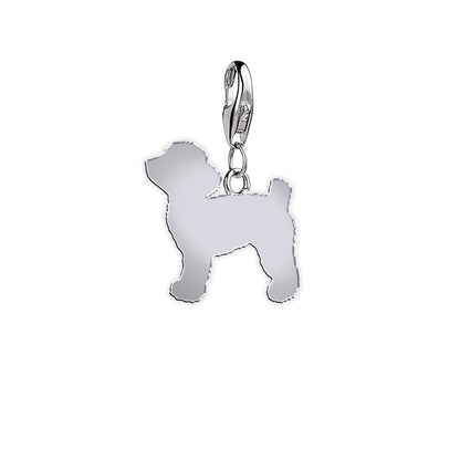 Toy Poodle Silhouette Silver Charm - MYLEE London