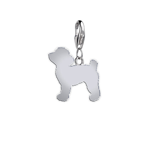 Toy Poodle Silhouette Silver Charm - MYLEE London