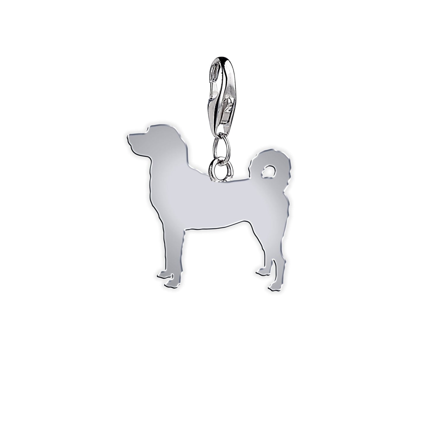 Turkish Kangal Dog Silhouette Silver Charm - MYLEE London