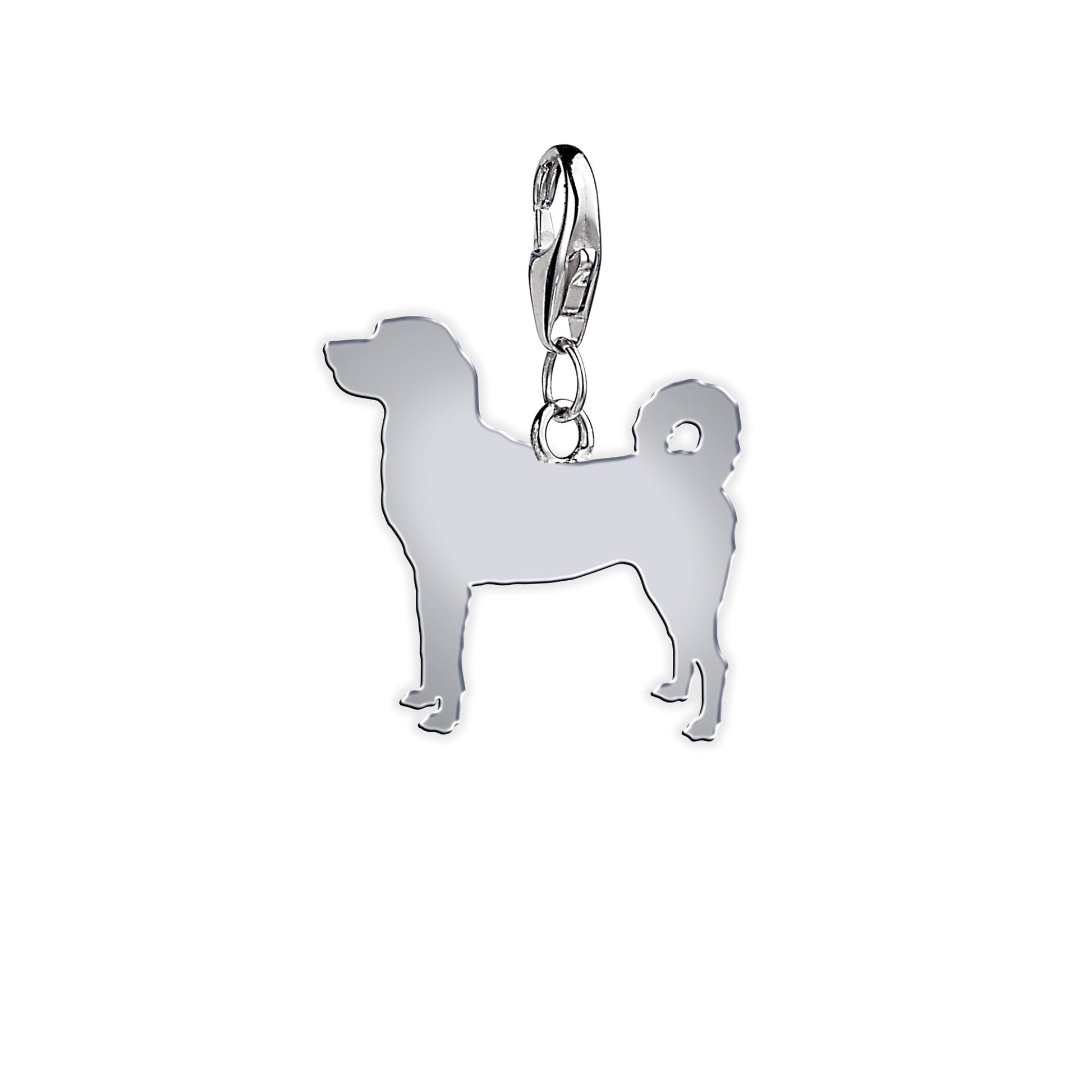 Turkish Kangal Dog Silhouette Silver Charm - MYLEE London