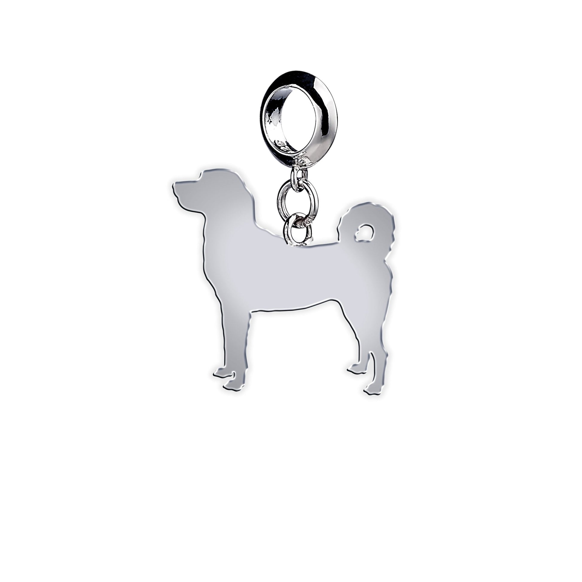 Turkish Kangal Dog Silhouette Silver Charm - MYLEE London