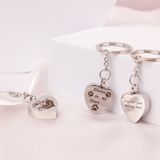 Urn Keyring for Pet Cremation Ashes - Personalised - MYLEE London