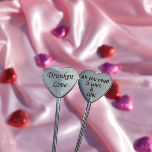 Valentine's Day Personalised Drink Stirrers - MYLEE London