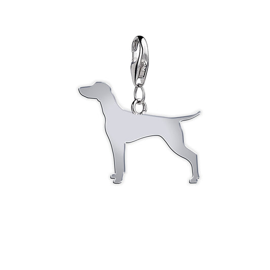 Vizsla Silhouette Silver Charm - MYLEE London