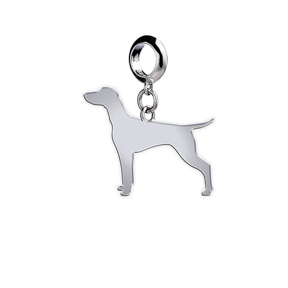 Vizsla Silhouette Silver Charm - MYLEE London