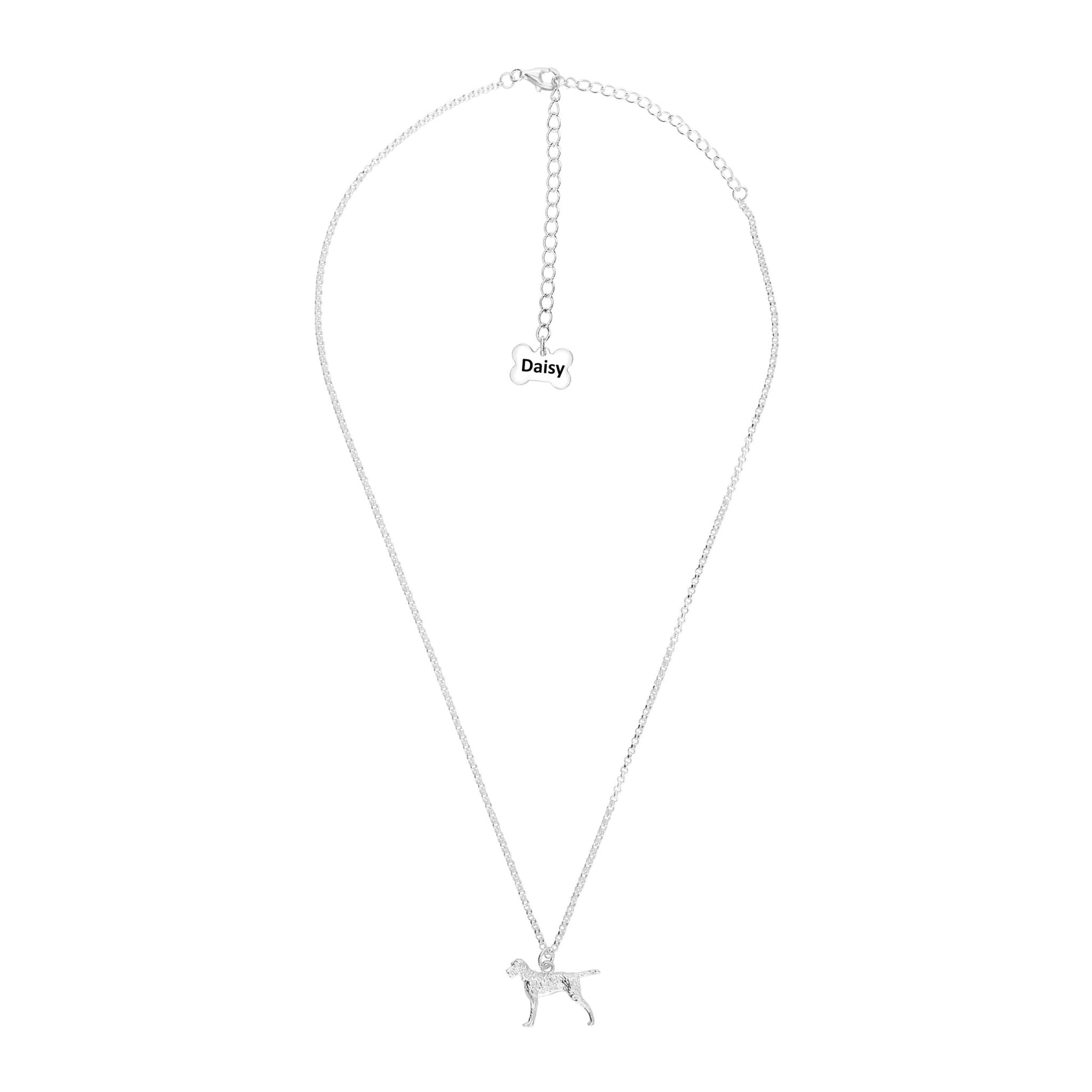 Vizsla Silver Necklace - Personalised - MYLEE London