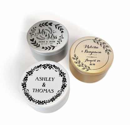 Wedding Favour Personalised Metal Trinket Tins - MYLEE London