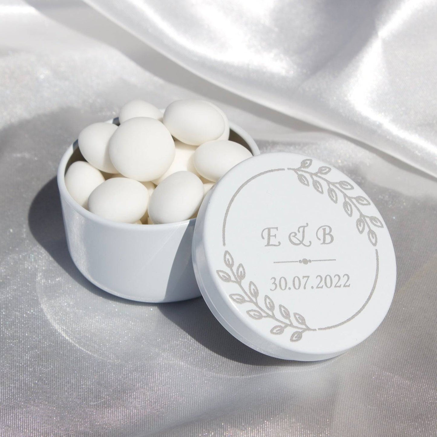 Wedding Favour Personalised Metal Trinket Tins - MYLEE London