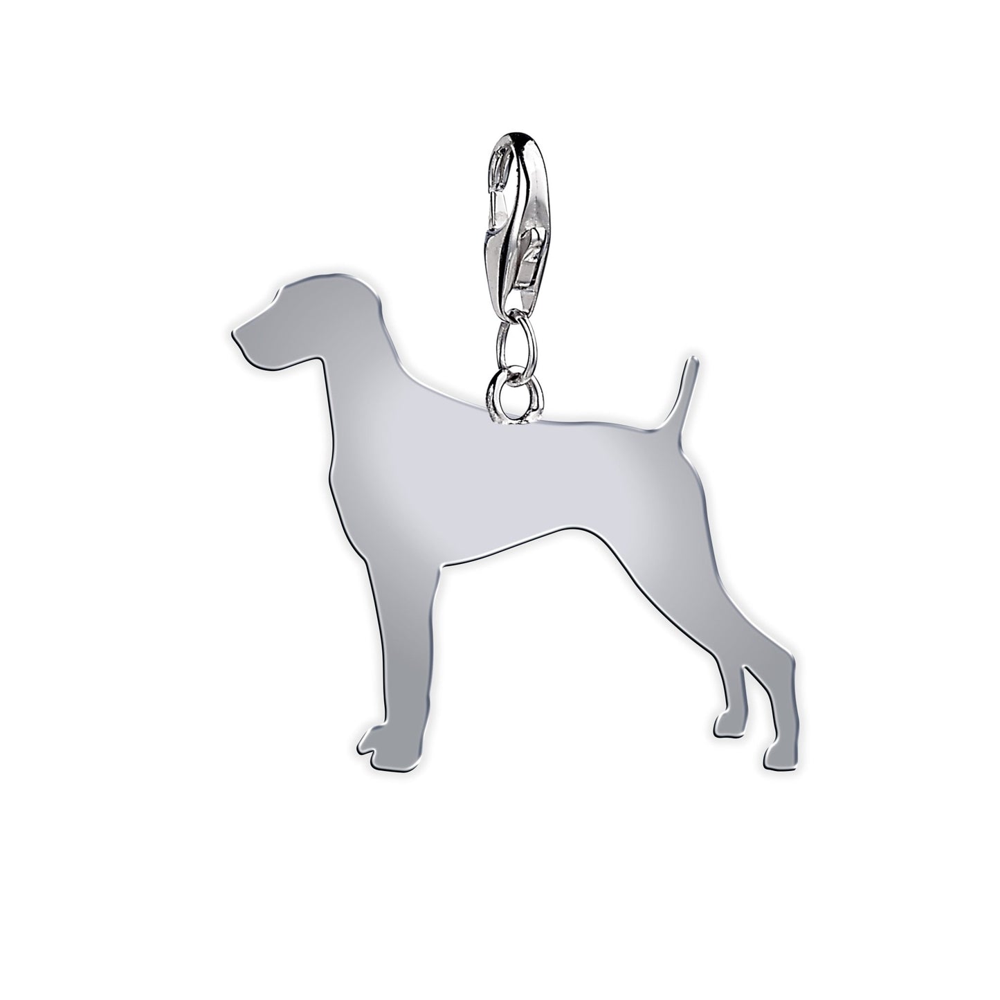 Weimaraner Silhouette Silver Charm - MYLEE London