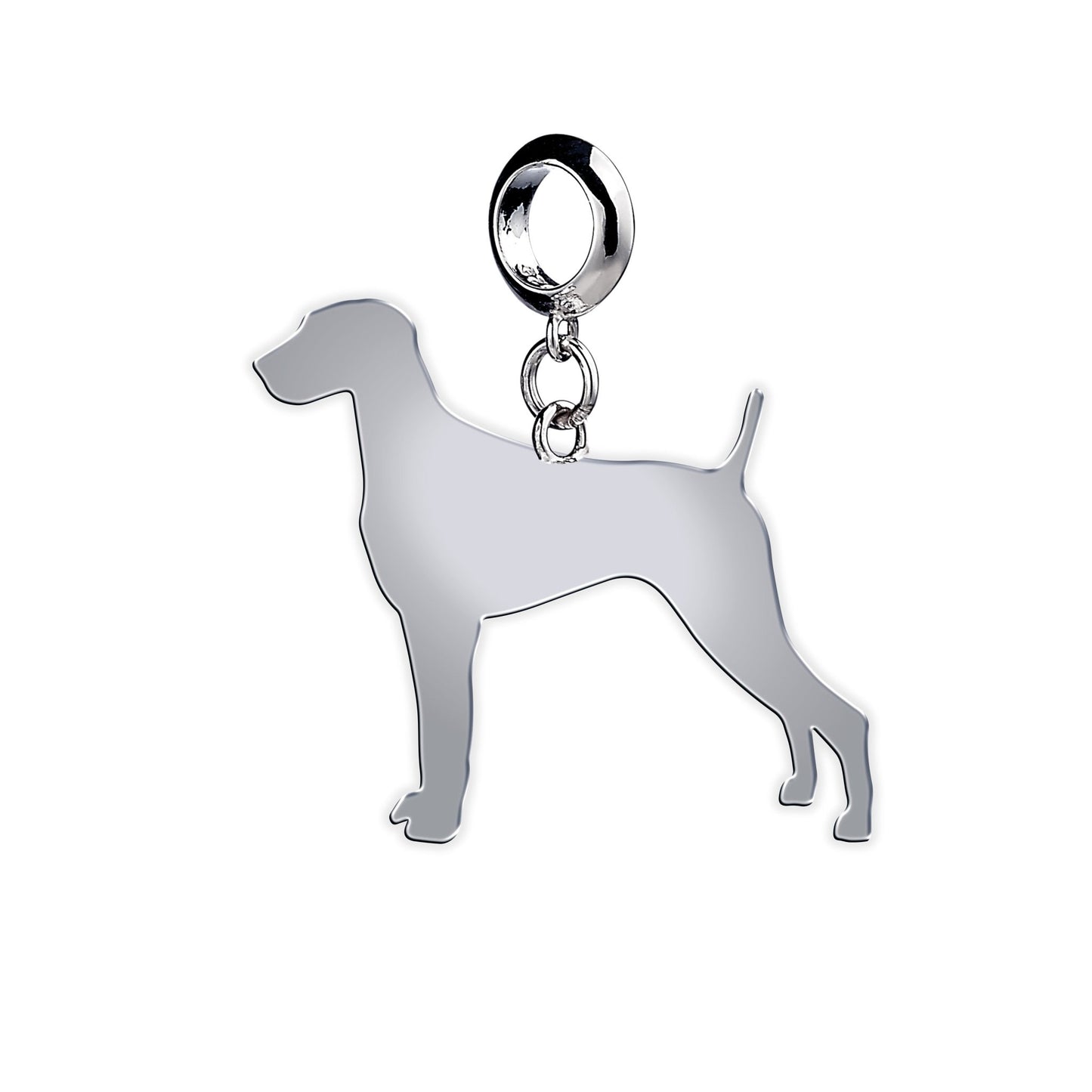 Weimaraner Silhouette Silver Charm - MYLEE London