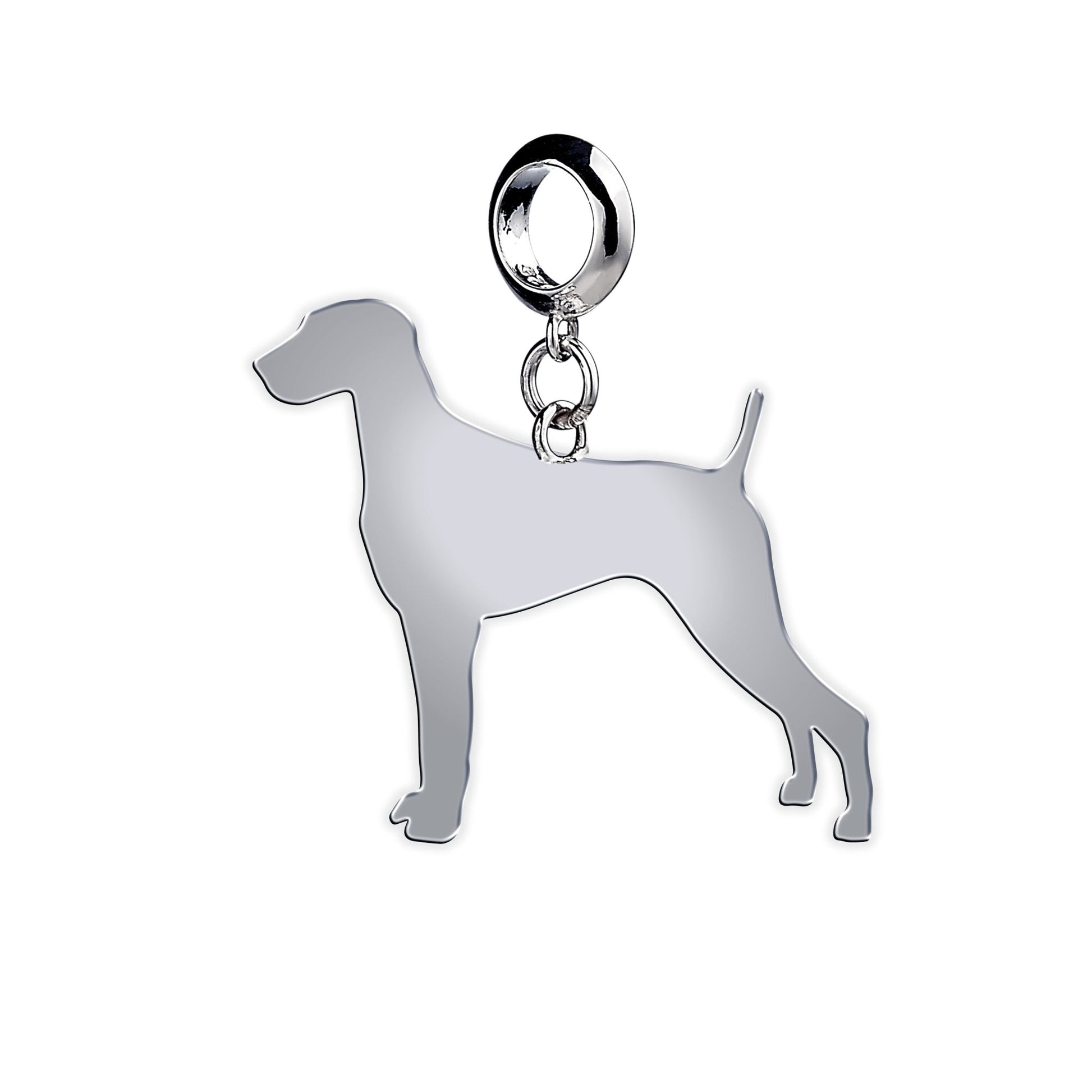 Weimaraner Silhouette Silver Charm - MYLEE London