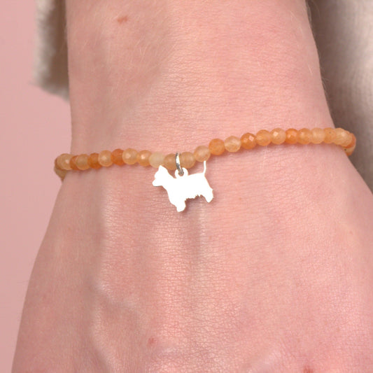 Westie Silhouette Crystal Bracelet - Personalised - MYLEE London