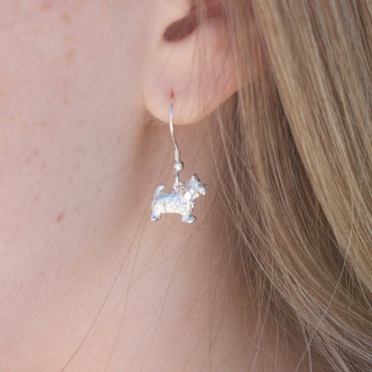 Westie Silver Earrings - MYLEE London