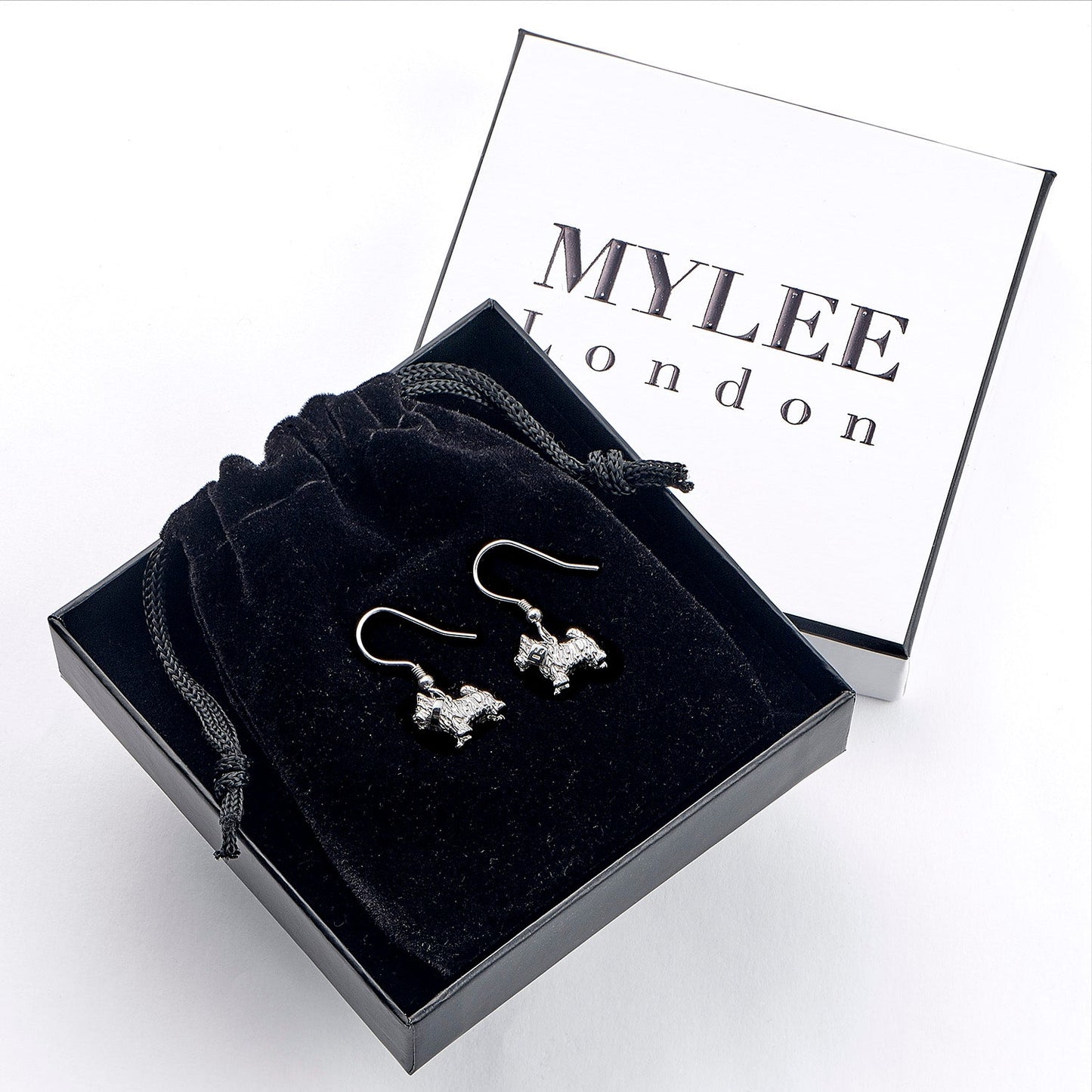 Westie Silver Earrings - MYLEE London