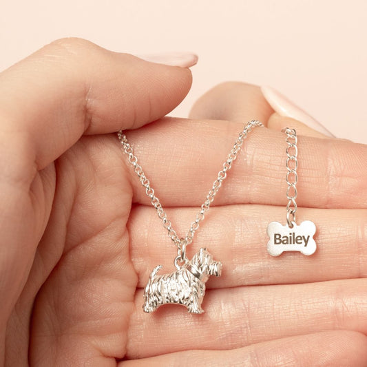 Westie Silver Necklace - Personalised - MYLEE London