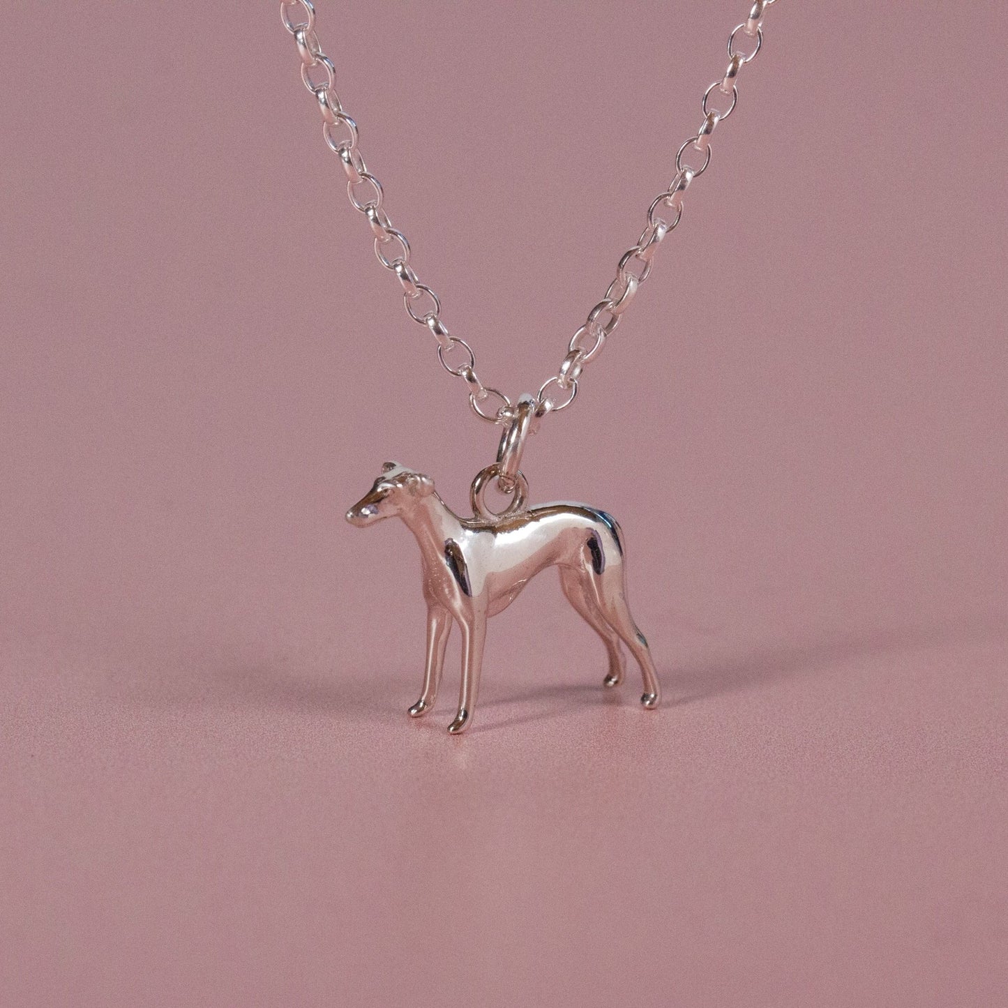 Whippet Silver Necklace - Personalised - MYLEE London