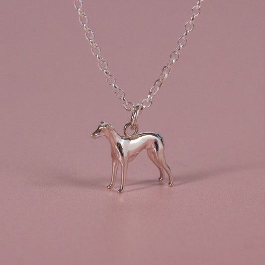 Whippet Silver Necklace - Personalised - MYLEE London
