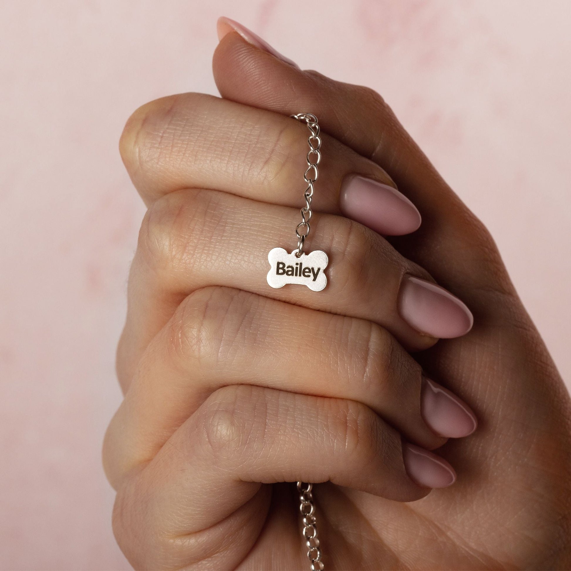 Whippet Silver Necklace - Personalised - MYLEE London